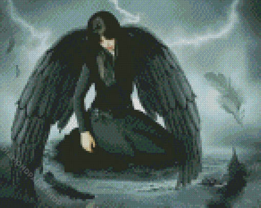 The Black Angel Diamond Paintings