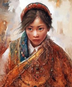 Vintage Tibet Lady Diamond Paintings