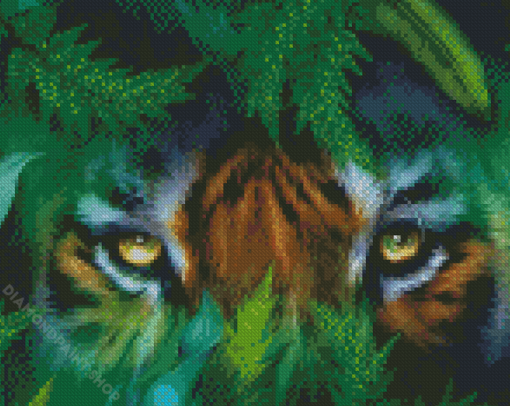 Tiger Blue Eyes Art Diamond Paintings