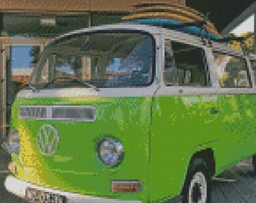 Vw Van Green Color Diamond Paintings