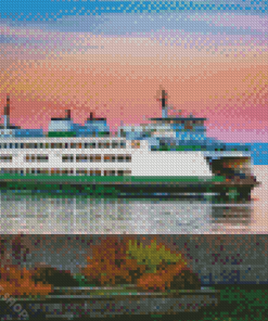 Washington Ferry In The Sea Diamond Paintings