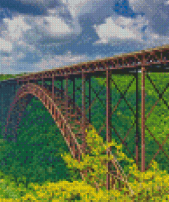 West Virginia Bridge River Diamond Paintings