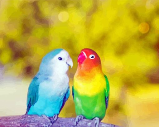 Lovely Lovebirds Diamond Paintings