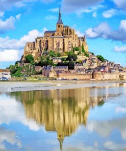 Aesthetic Mont St Michel Diamond Paintings