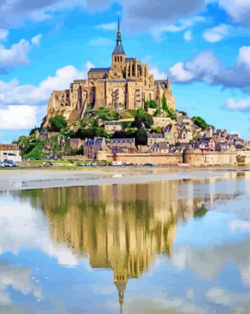 Aesthetic Mont St Michel Diamond Paintings