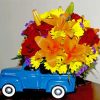 Flowers And Car Diamond Paintings