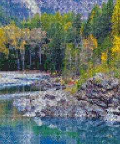 Beautiful Flathead Lake Landscape Diamond Paintings