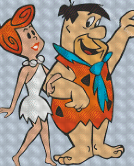 Fred Flintstone And His Wife Diamond Paintings