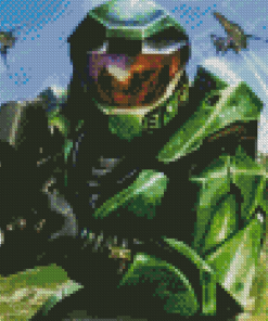 Halo Game Character Diamond Paintings