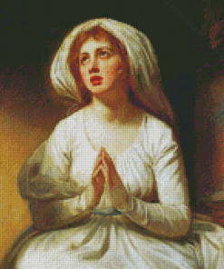 Lonely Lady Praying Lady Diamond Paintings