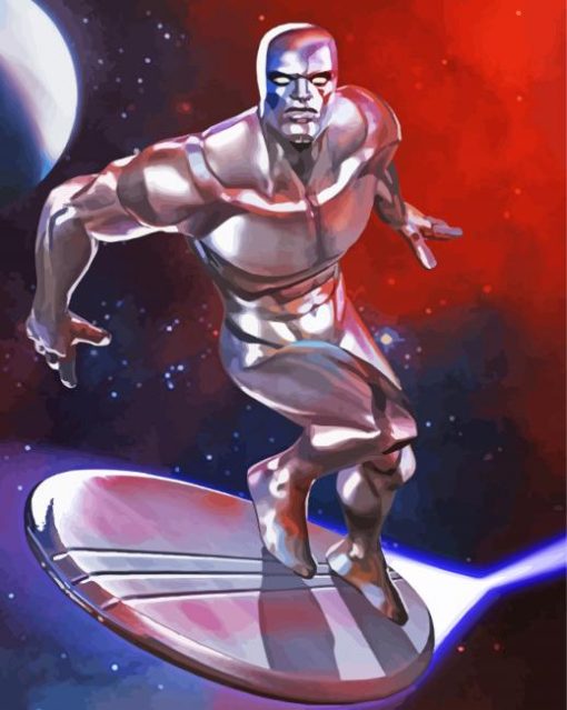 Powerfull Silver Surfer Diamond Paintings