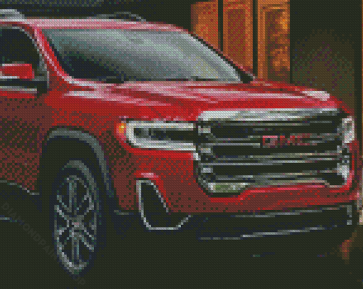 Red Acadia Car Diamond Paintings