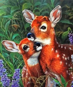 Romantic Deer Couple Diamond Paintings