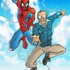 Stan Lee And Spiderman Diamond Paintings