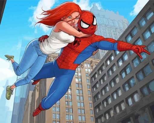 Spider Man And Mary Jane Diamond Paintings