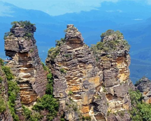 Three Sisters Blue Mountains Diamond Paintings