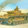 Army Tanks In The Desert War Diamond Paintings