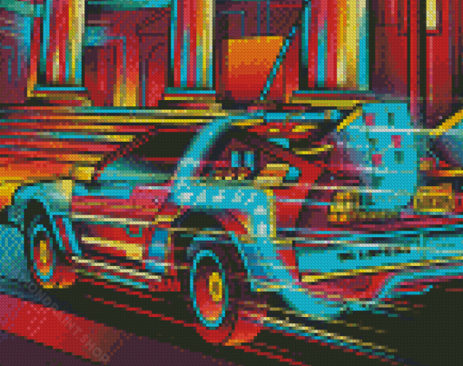 Back To The Future Car Diamond Paintings