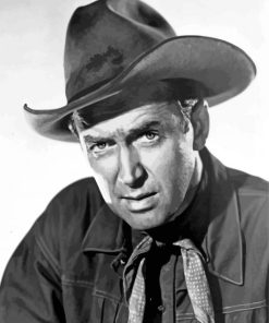 Black And White Cowboy Jimmy Stewart Diamond Paintings