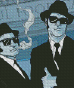 Blues Brothers Art Illustration Diamond Paintings