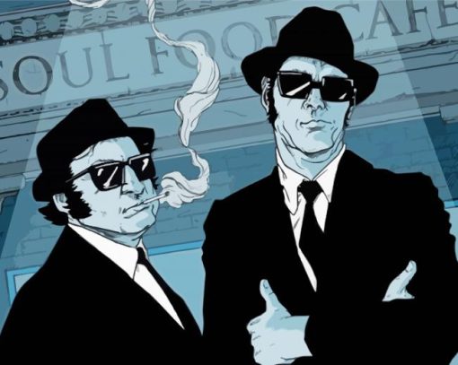 Blues Brothers Art Illustration Diamond Paintings