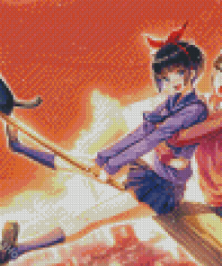 Broom Flying Anime Diamond Paintings