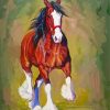 Brown Clydesdale Horse Diamond Paintings