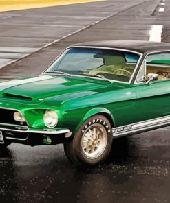 Classic Green Mustang Diamond Paintings