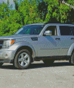 Grey Dodge nitro car diamond painting