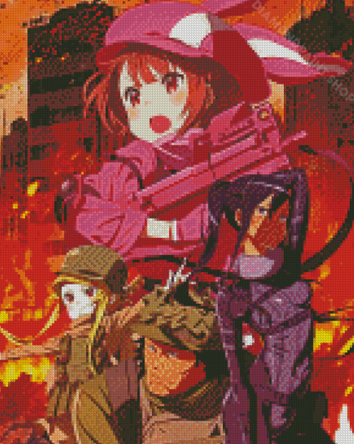 Gun Gale Online Characters Diamond Paintings