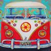 Hippie Van Car Diamond Paintings