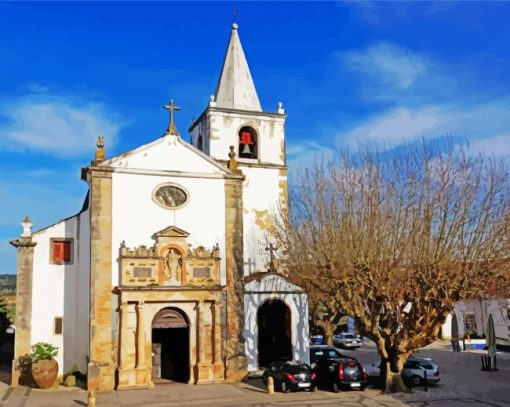 Igreja De Santa Maria Obidos Diamond Paintings