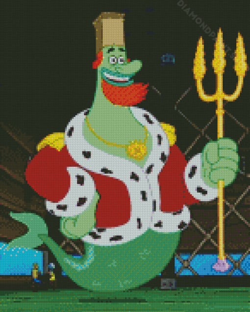 King Neptune Spongebob Diamond Paintings