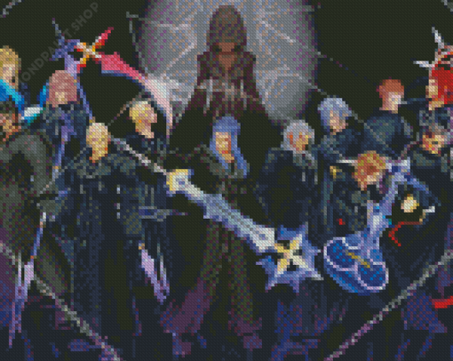 Kingdom Hearts Organization 13 Characters Diamond Paintings