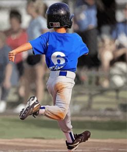 Little Boy Playing Baseball Diamond Paintings