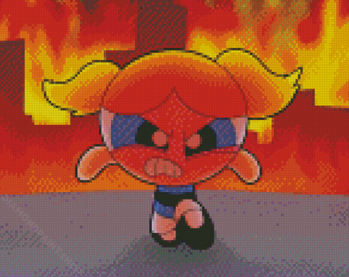 Mad Powerpuff Girls Bubbles Diamond Painting