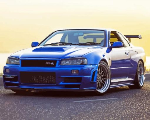 Nissan Skyline Gtr R34 Diamond Paintings