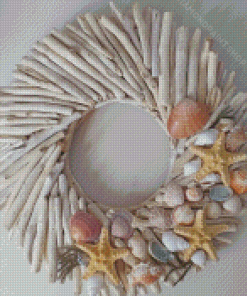 Ocean Wreath With Shells Diamond Paintings