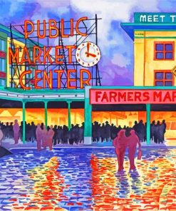 Pike Place Market Street Art Diamond Paintings