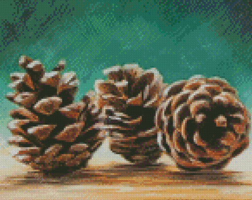 Pine Cones Art Diamond Paintings