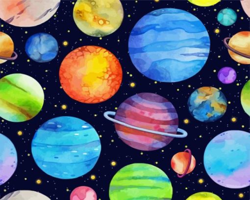 Planets And Stars Diamond Paintings