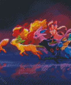 Pokemon Go Eeveelution Diamond Paintings