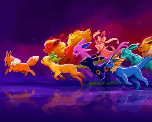 Pokemon Go Eeveelution Diamond Paintings