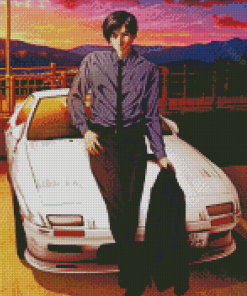 Ryosuke Takahashi Initial D Diamond Painting