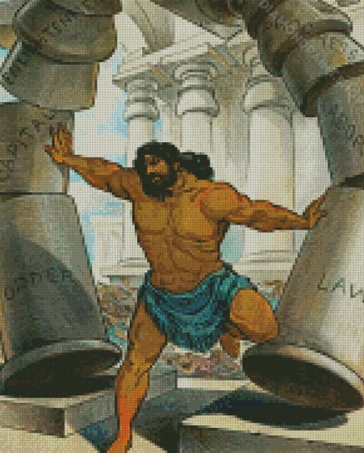 Samson And Pillars Diamond Paintings