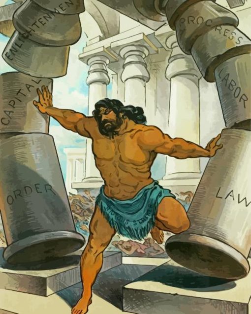 Samson And Pillars Diamond Paintings