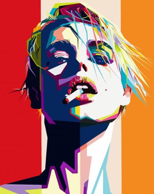 Smoking Woman Pop Art Diamond Paintings