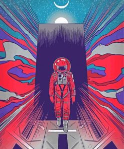 Space Odyssey Illustration Poster Diamond Paintings