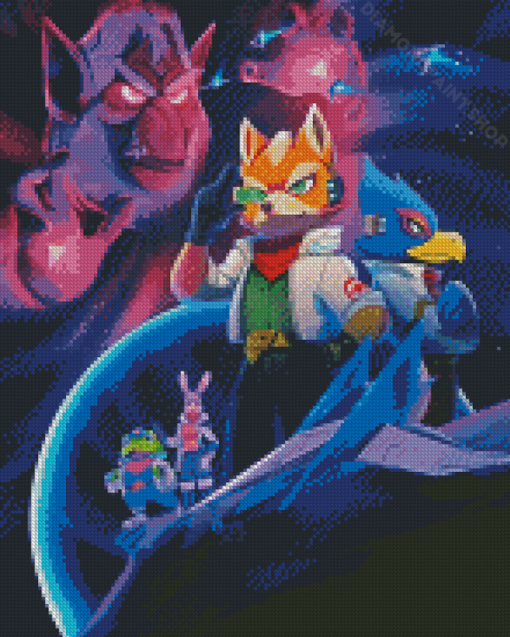 Star Fox Action Game Diamond Paintings