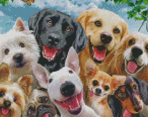 The Funny Dogs Diamond Paintings